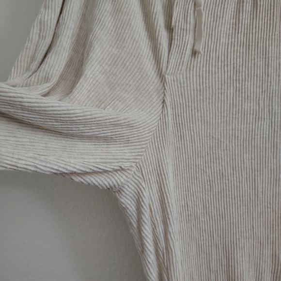 Auden NWOT Women's Cozy Ribbed Wide Leg Cream Sleepwear Pants Sz XL - Picture 5 of 11